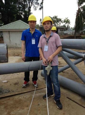 烨兴工程师成功开展文莱PTFE雨棚膜结构与PVC膜结构项目第一步