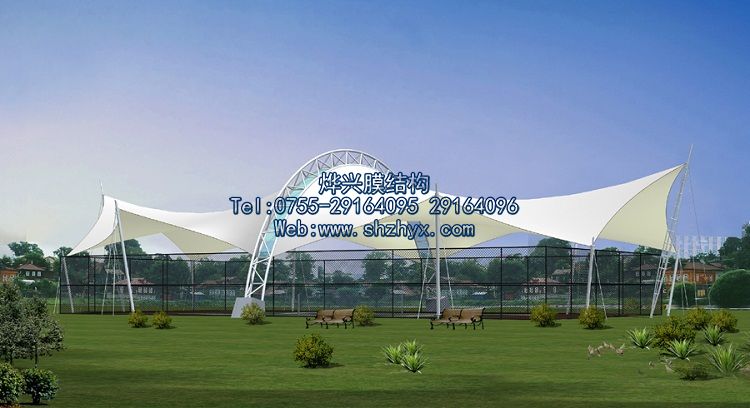 祝贺烨兴与广西桂鼎公司签订百色市投资集团办公楼篮球场膜结构