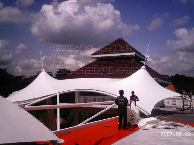 【永久性博物馆施工】马来西亚历史博物馆国外膜结构屋面