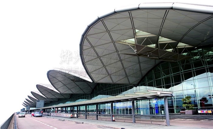 【永久性机场膜结构屋面设计】香港机场膜结构屋面雨棚定制